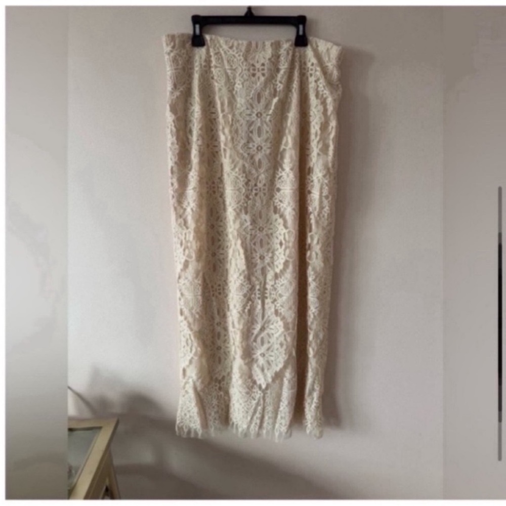 Parker Cream Lace Maxi Skirt NWT 12 - Picture 3 of 6
